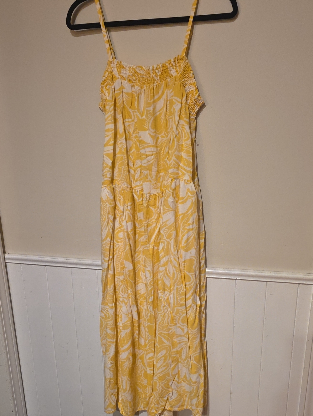 Yellow Floral Maxi Dress - Lightweight Sundress